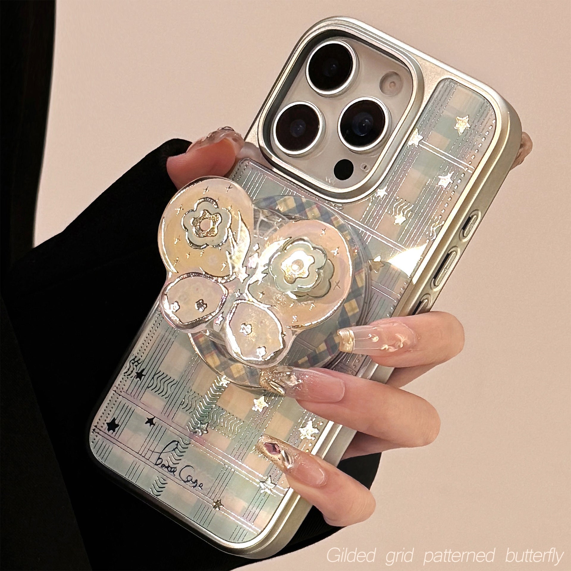 Gilding Phone Case Rotating Bow Magnetic Bracket