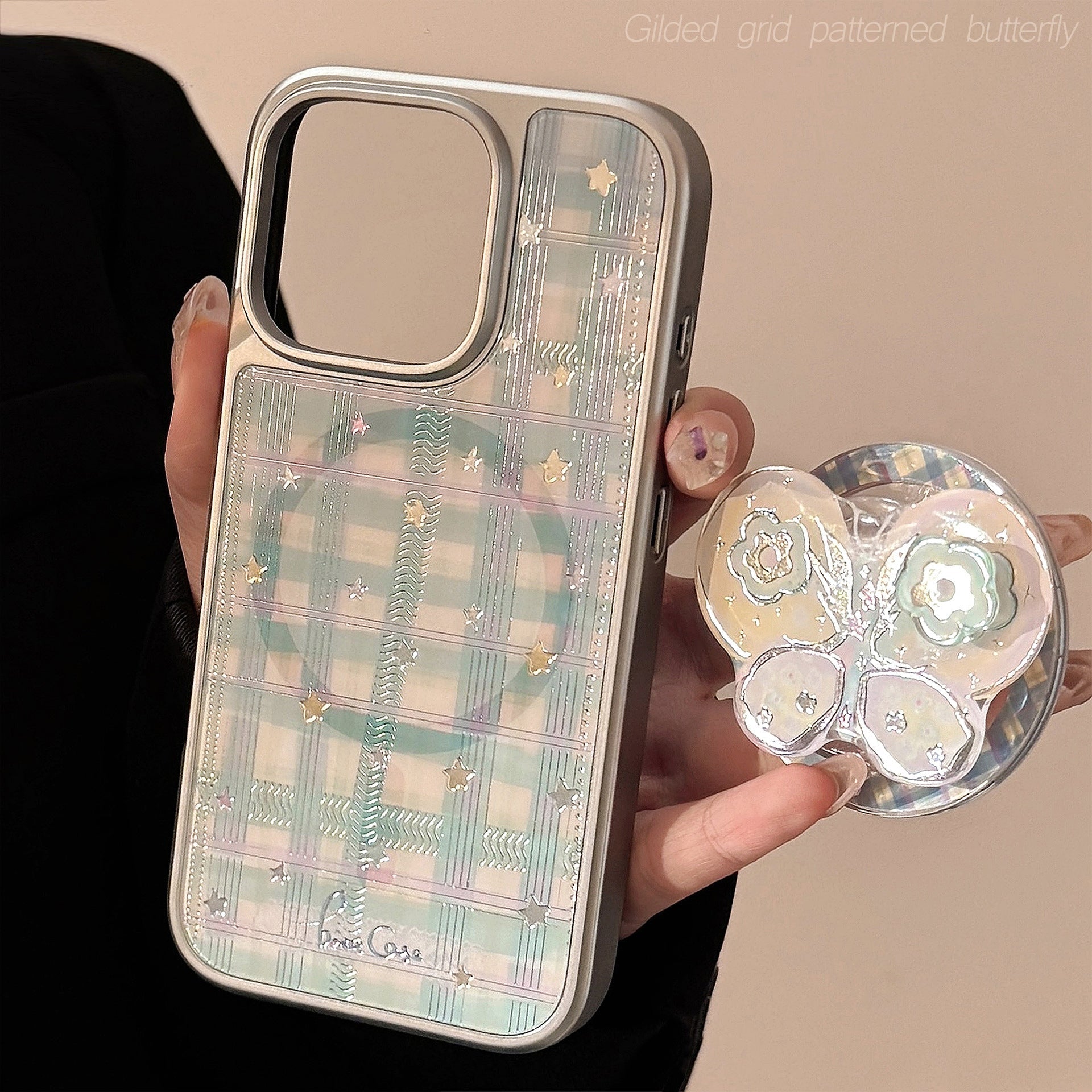 Gilding Phone Case Rotating Bow Magnetic Bracket