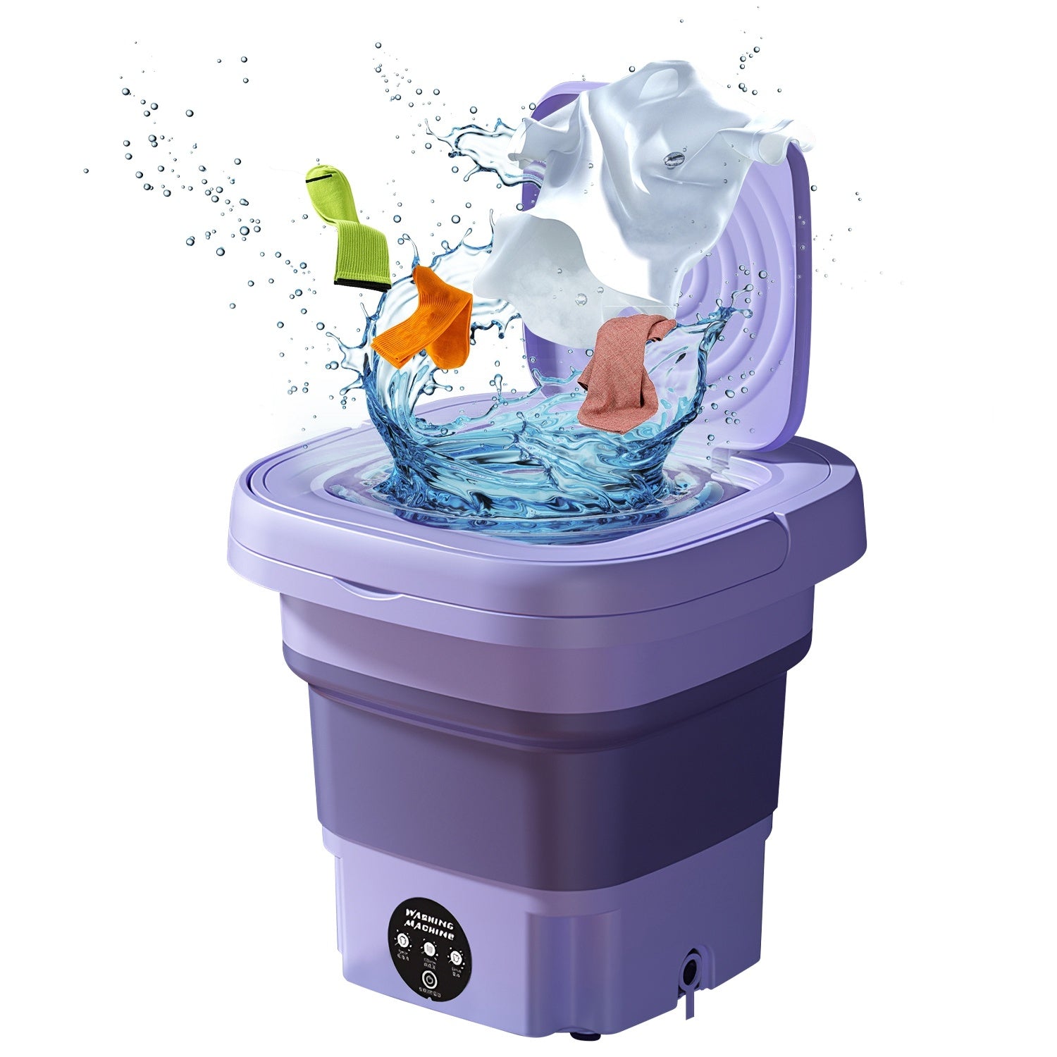 1Pc Portable Washing Machine Foldable Laundry Machine