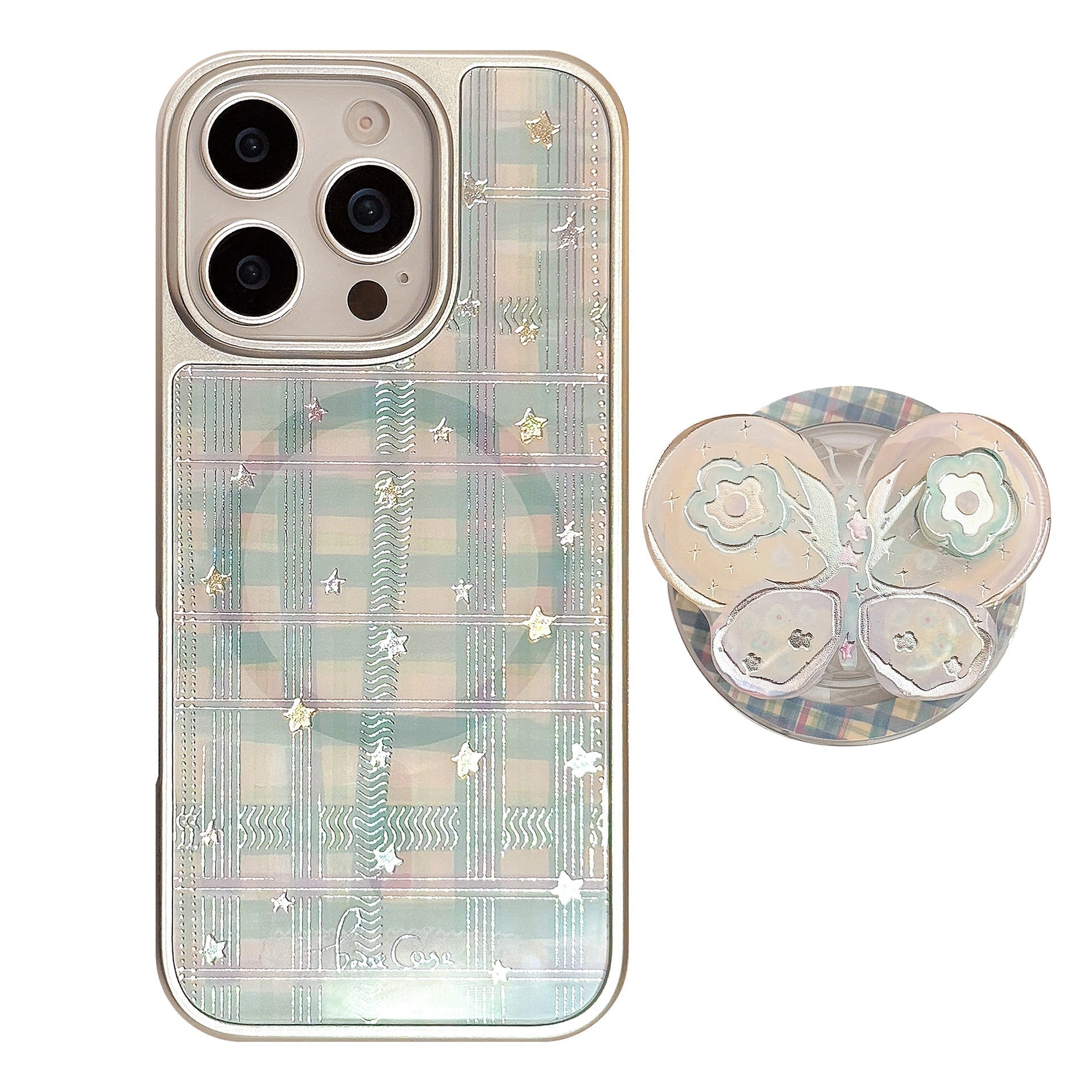 Gilding Phone Case Rotating Bow Magnetic Bracket