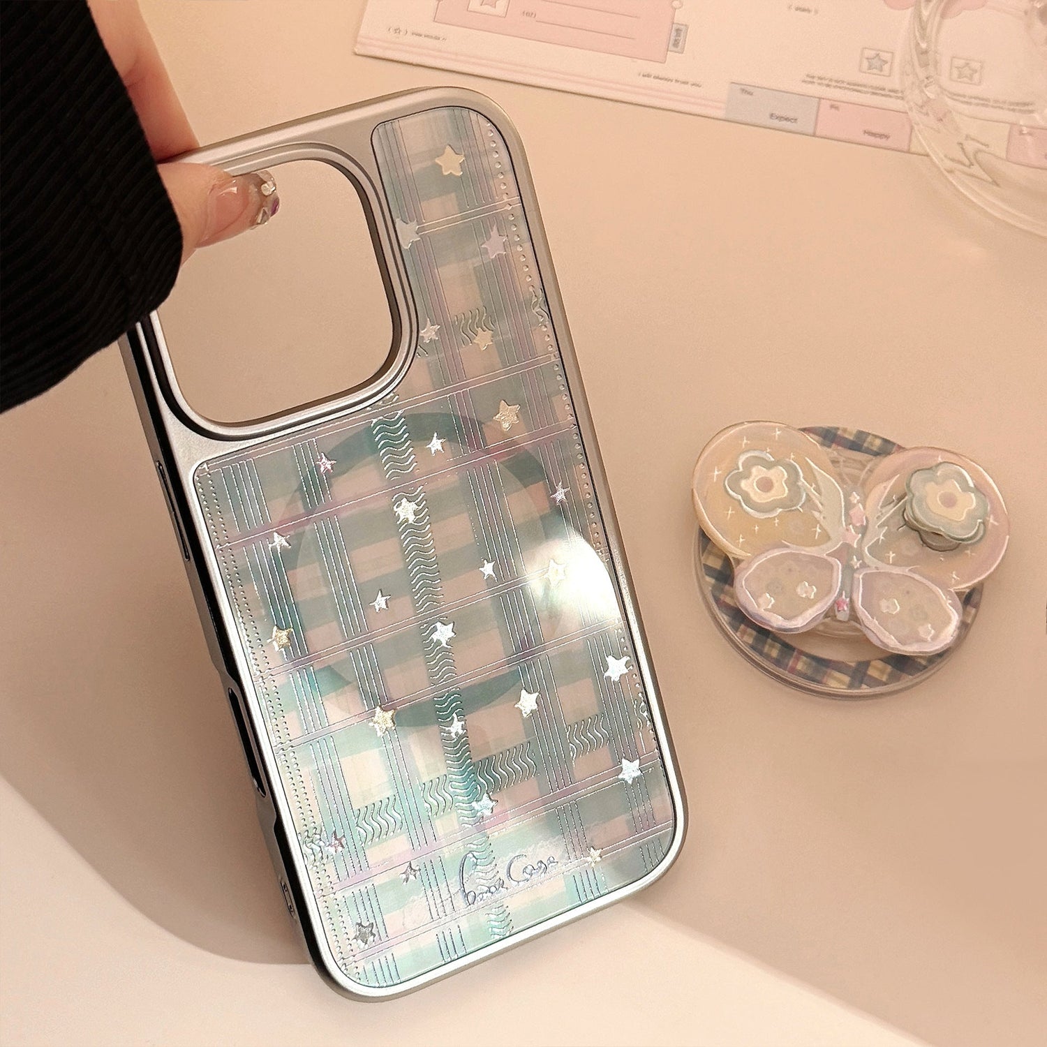 Gilding Phone Case Rotating Bow Magnetic Bracket